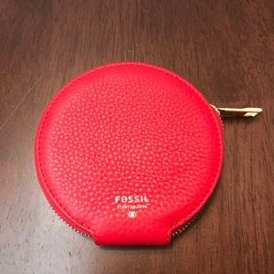 Fossil Red Leather Coin Purse